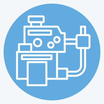 Icon Coolant Leak Diagnosis. related to Car Maintenance symbol. blue eyes style. simple design editable. simple illustration vector