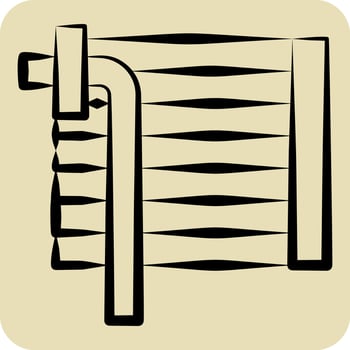 Icon AC Evaporator. related to Car Maintenance symbol. hand drawn style. simple design editable. simple illustration vector