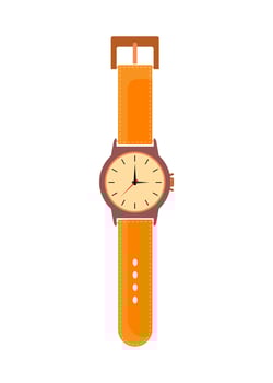 Clock icon in flat style, Business watch. Vector design element