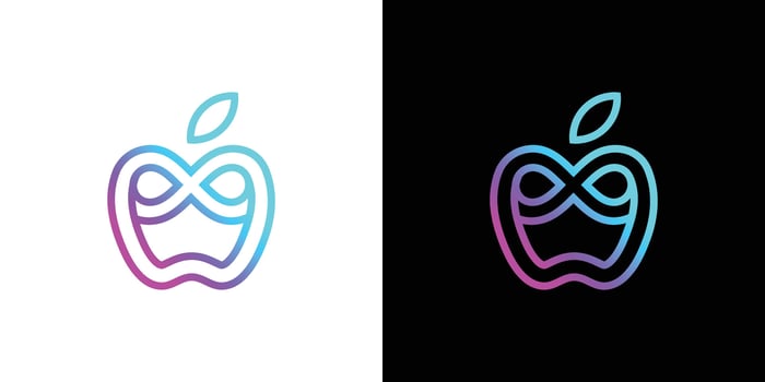Apple Infinity Logo Design Template vector