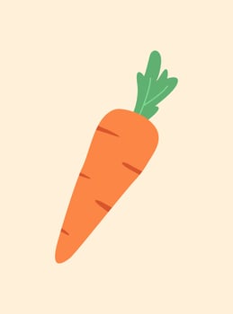 carrot icon flat design vector illustration