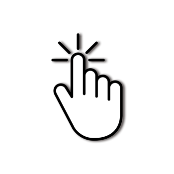 illustration of finger hand cursor icon, click symbol png