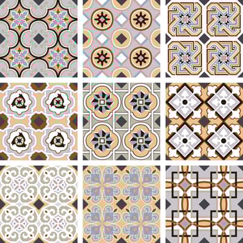 Wall Tile wallpaper vector seamless patterns pattern illustration