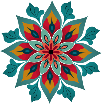 hand drawn doodle mandala. png