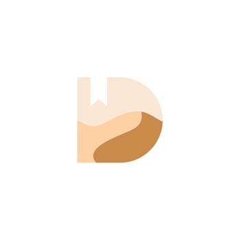 letter D desert logo vector template