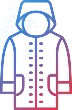 Rain Jacket Vector Icon