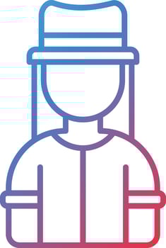 Survivalist Female Vector Icon
