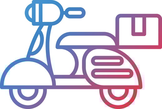 Delivery On Bike Vector Icon