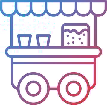 Popcorn Stall Vector Icon