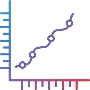 Marked Scatter With Smooth Lines Vector Icon