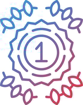First Place Vector Icon