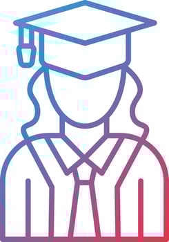 Student Female Vector Icon