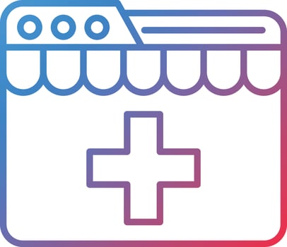 Medical Ecommerce Website Vector Icon
