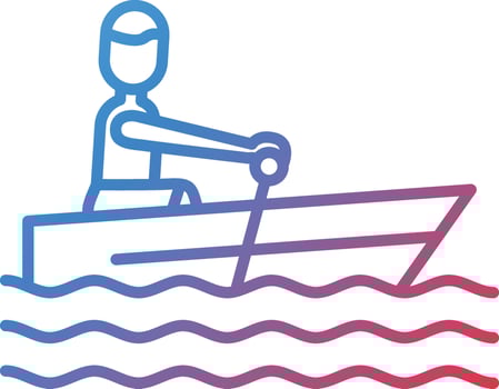 Canoeing Vector Icon