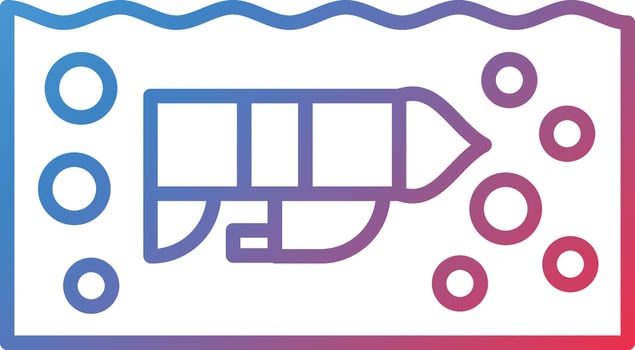 Underwater Orienteering Vector Icon