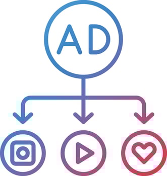 Social Advertising Vector Icon