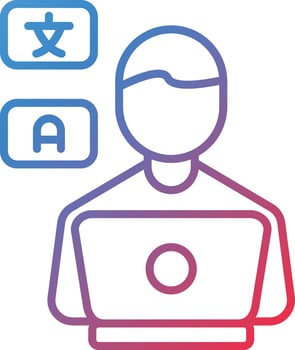 Freelance Translator Vector Icon