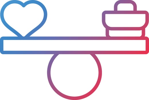 Work Life Balance Vector Icon