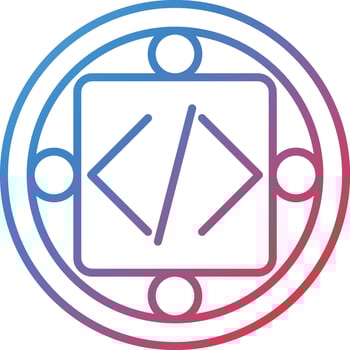 Custom Code Implementation Vector Icon