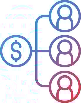 Income Distribution Vector Icon