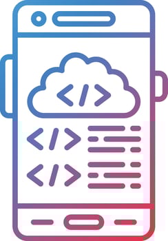 Cloud Coding Vector Icon