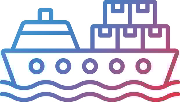Cargo Barge Vector Icon