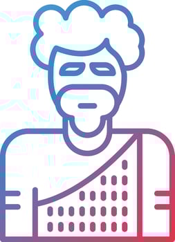 Neanderthal Man Vector Icon