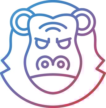 Orangutan Vector Icon