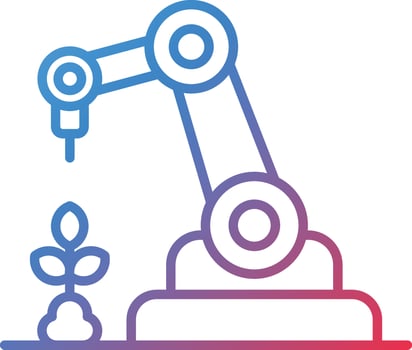 Agricultural Robot Vector Icon