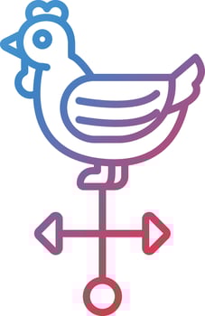 Weather Vane Vector Icon