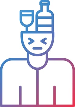 Alcohol Addiction Vector Icon