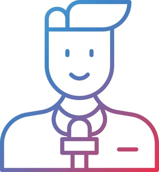 Journalist Female Vector Icon