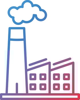 Factory Chimneys Vector Icon