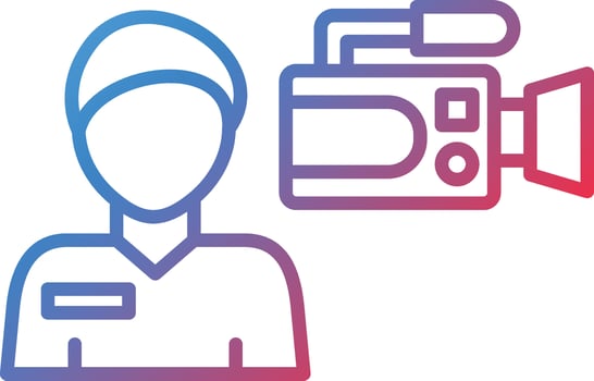 Camera Operator Vector Icon