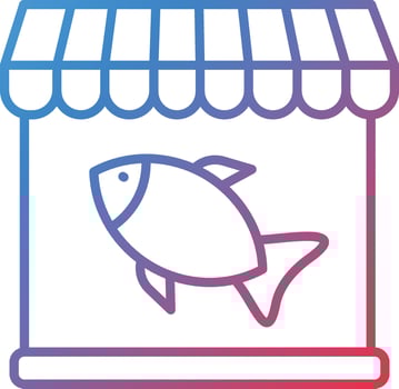 Fish Shop Vector Icon