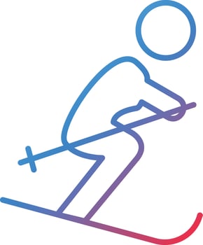 Skiing Vector Icon