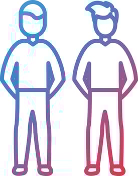 Friends Standing Vector Icon