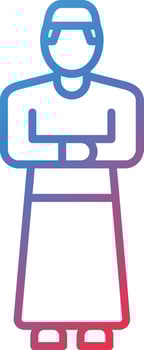 Friday Prayer Vector Icon