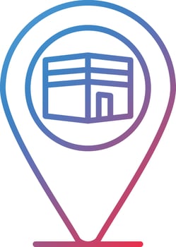 Qibla Direction Vector Icon