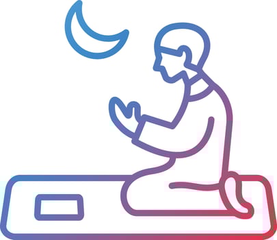 Muslim Dua Vector Icon