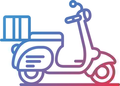 Delivery Bike Vector Icon