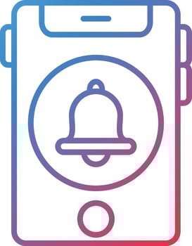 Smartphone Alarm Vector Icon