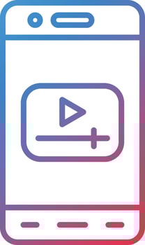 Mobile Video Vector Icon