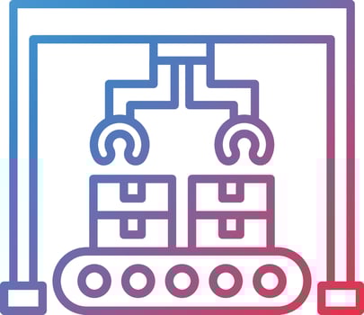Conveyor Robot Vector Icon