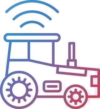 Smart Tractor Vector Icon