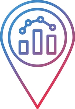 Location Analytics Vector Icon