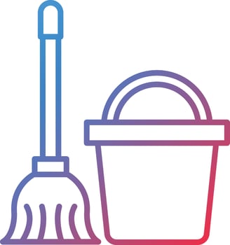 Mop Bucket Vector Icon
