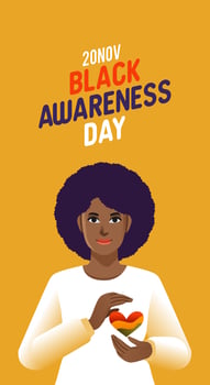 Black lives matter campaign poster banner with support black people to gain equal rights, human unity of different races, Stop racism, interracial awareness vector