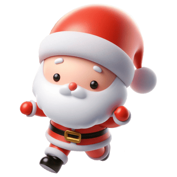 Happy Santa Claus in Christmas AI generative png