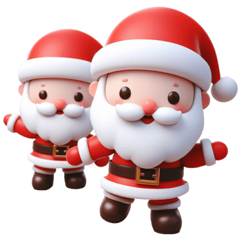 Happy Santa Claus in Christmas AI generative png
